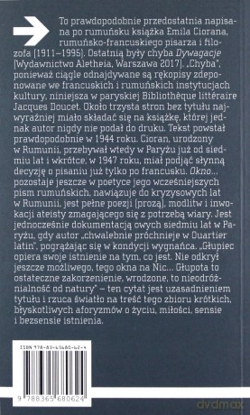 Okno na Nic - Emil Cioran [KSIĄŻKA]