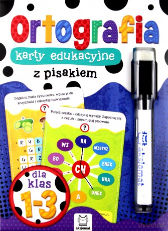 Ortografia klasy 1-3 - karty edukacyjne z pisakiem dla klas 1-3 [KSIĄŻKA]
