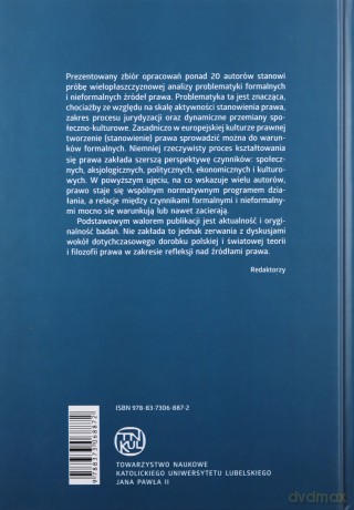 Studia nad formalnymi i nieformalnymi źródłami prawa [KSIĄŻKA]