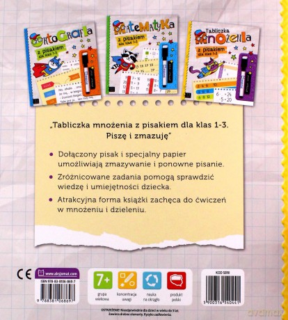 Tabliczka mnożenia z pisakiem dla klas 1-3. Piszę i zmazuję [KSIĄŻKA]