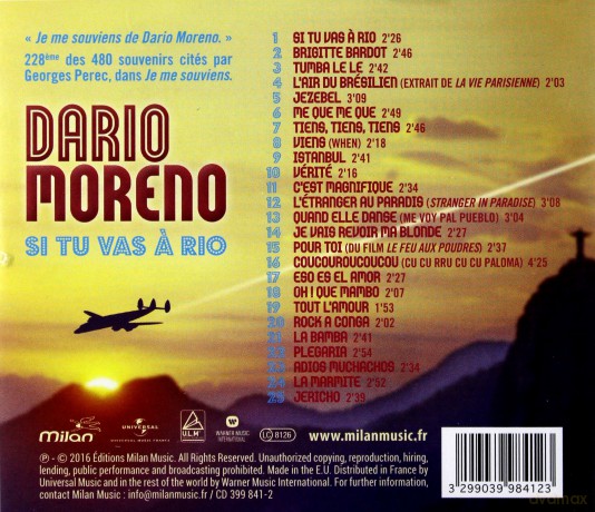 Dario Moreno: Si Tu Vas A Rio [CD]