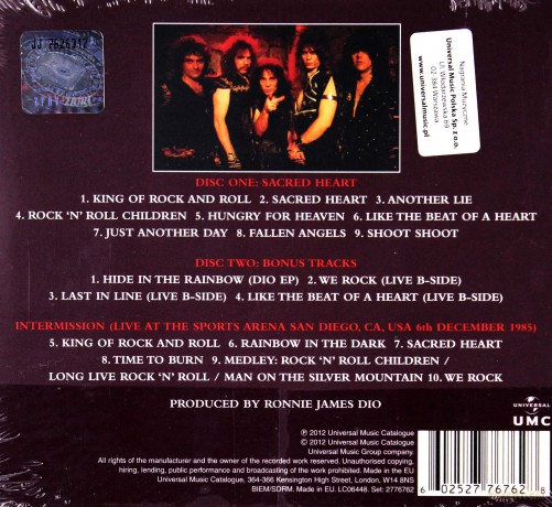 Dio: Sacred Heart (Deluxe) (digipack) [2CD]