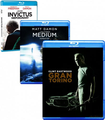 Clint Eastwood Kolekcja: Medium / Gran Torino / Invictus [3Blu-Ray]