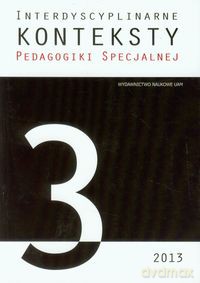 Interdyscyplinarne konteksty pedagogiki specjalnej 3/2013 [KSIĄŻKA]