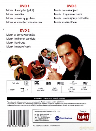 Monk sezon 1 [BOX] [3DVD]
