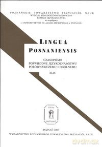Lingua Posnaniensis (Tom 49) [KSIĄŻKA]