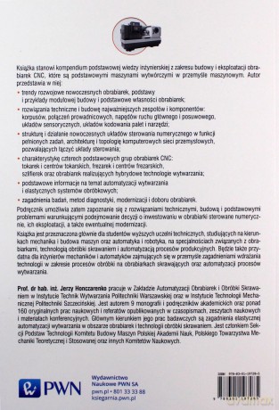 Obrabiarki sterowane numerycznie - Jerzy Honczarenko [KSIĄŻKA]