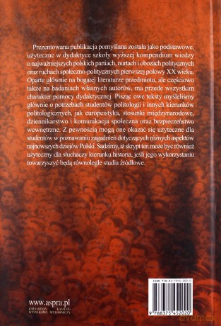 Polskie partie i ruchy społeczno-polityczne pierwszej połowy XX wieku [KSIĄŻKA]