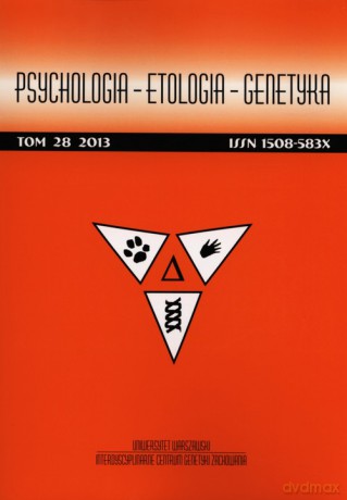 Psychologia Etologia Genetyka (Tom 28/2013) [KSIĄŻKA]