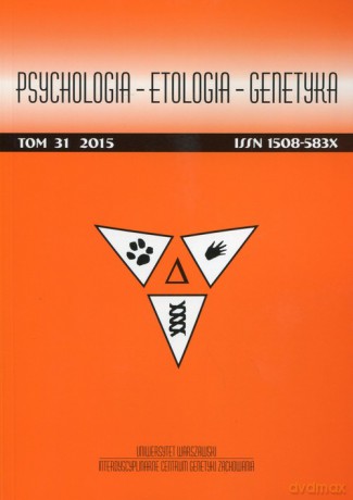 Psychologia Etologia Genetyka (Tom 31/2015) [KSIĄŻKA]