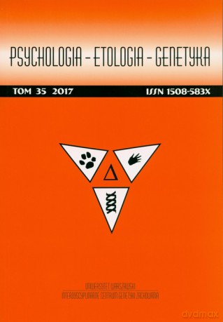Psychologia etologia genetyka (Tom 35/2017) [KSIĄŻKA]