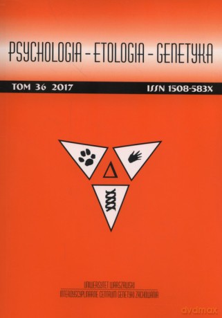Psychologia Etologia Genetyka (Tom 36/2017) [KSIĄŻKA]