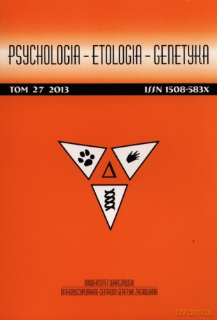 Psychologia etologia genetyka 27/2013 [KSIĄŻKA]