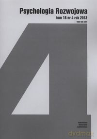 Psychologia Rozwojowa (Tom 18) nr 4 rok 2013 [KSIĄŻKA]