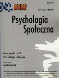 Psychologia społeczna 1(28)2014 [KSIĄŻKA]