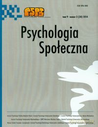 Psychologia Społeczna 2014/3 [KSIĄŻKA]