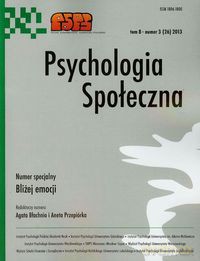 Psychologia społeczna t8 3(26) 2013 [KSIĄŻKA]