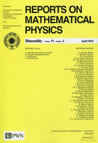 Reports on Mathematical Physics 75/2 2015 Kraj [KSIĄŻKA]