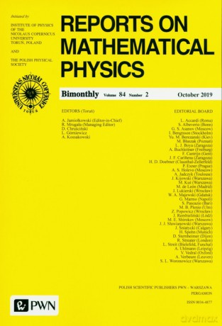 Reports on Mathematical Physics 84/2 [KSIĄŻKA]