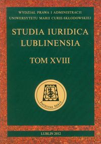 Studia Iuridica Lublinensia (Tom XVIII) [KSIĄŻKA]