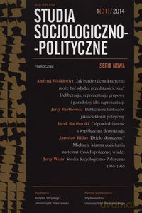 Studia socjologiczn-polityczne 1/2014 [KSIĄŻKA]