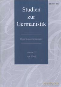 Studien zur Germanistyk Rocznik germanistyczny 2 [KSIĄŻKA]