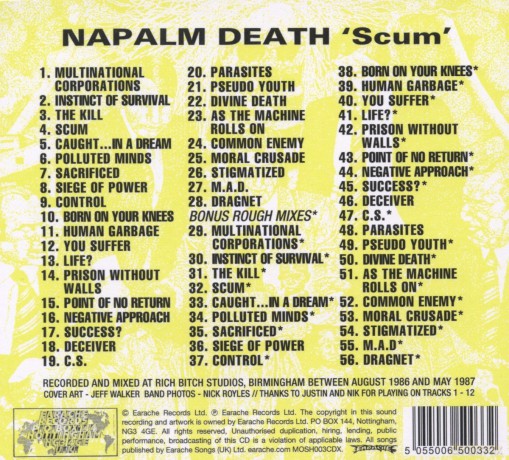 Napalm Death: Scum 2012 Edition (digipack) [CD]