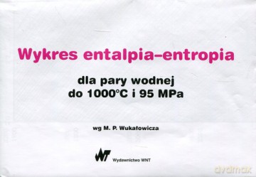 Wykres entalpia-entropia dla pary wodnej do 1000st C i 95 Mpa - M.P. Wukałowicz [KSIĄŻKA]