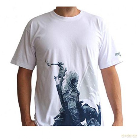 ASSASSIN'S CREED T-shirt Connor kneel down man SS white basic L