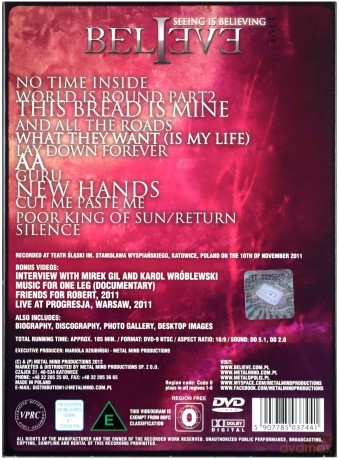 Believe: Seeing Is Believing (digipack) [DVD]