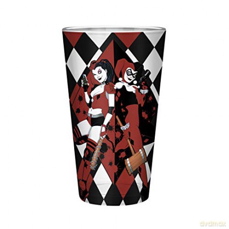 DC COMICS Large Glass 400 ml Harley Quinn box