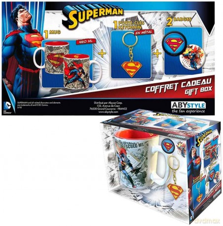 DC COMICS Pck Kubek + Keychains + Badges Superman