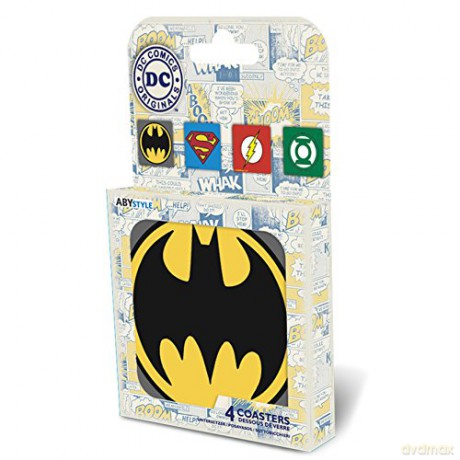 DC COMICS Set 4 Coasters Emblem