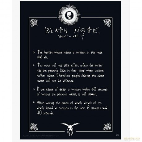 DEATH NOTE Poster Rules (52x38)