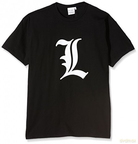 DEATH NOTE T-shirt L tribute man SS black basic M