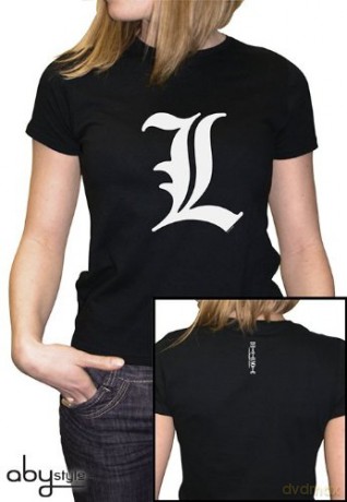 DEATH NOTE T-shirt L tribute woman SS black basic S