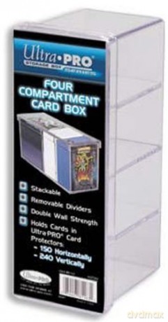 DECK BOX Ultra Pro 4-Compartment Clear Card Box