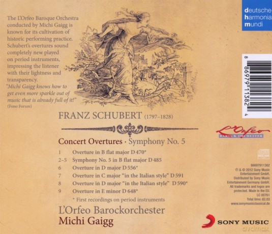 L'orfeo Barockorchester: Schubert: Concert Overtures [CD]