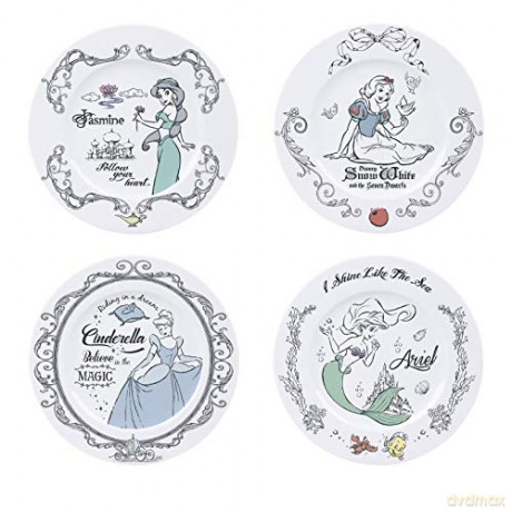 DISNEY Set of 4 Plates Disney Princesses