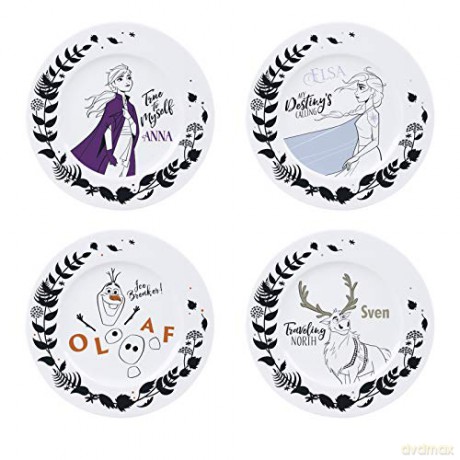DISNEY Set of 4 Plates Frozen 2 Heroes