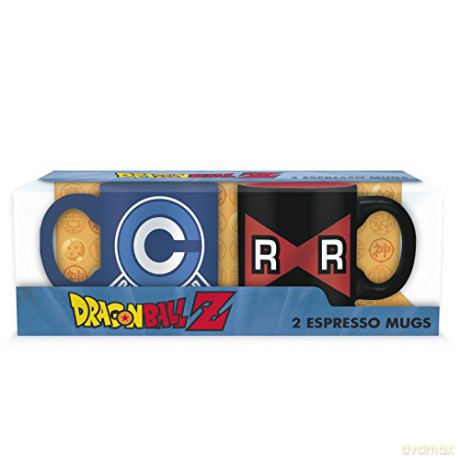 DRAGON BALL Set 2 espresso mugs 110 ml Capsule C VS R Ribbon
