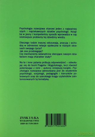 Psychologia rozwojowa V [KSIĄŻKA]