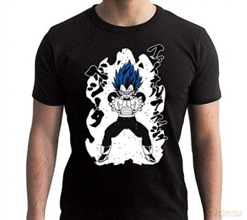 DRAGON BALL SUPER T-shirt Royal Blue Vegeta man SS black New fit XXL