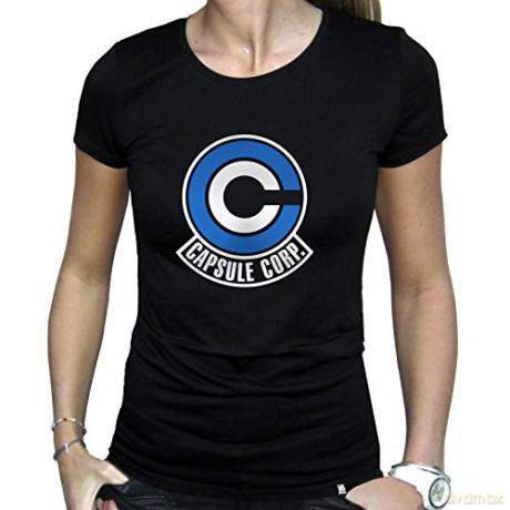 DRAGON BALL T-shirt DBZ/ Capsule Corp woman SS black basic M