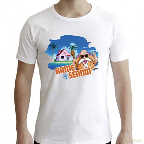 DRAGON BALL T-shirt DBZ/ Master Roshi man SS white New fit M
