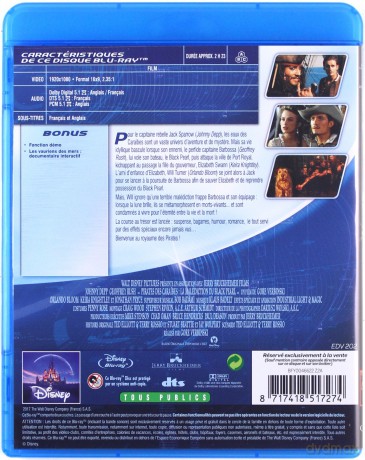 Pirates of the Caribbean: The Curse of the Black Pearl (Piraci z Karaibów: Klątwa Czarnej Perły) [Blu-Ray]