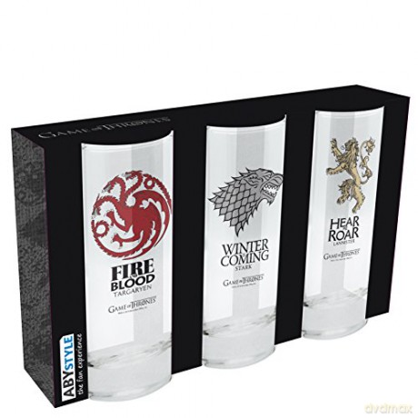 GAME OF THRONES 3 glasses set (Gra o Tron)