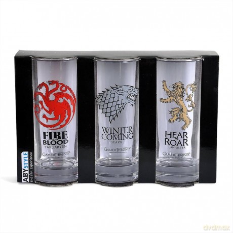 GAME OF THRONES 3 glasses set (Gra o Tron)