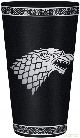 GAME OF THRONES Large Glass 400 ml Stark Foil (Gra o Tron)
