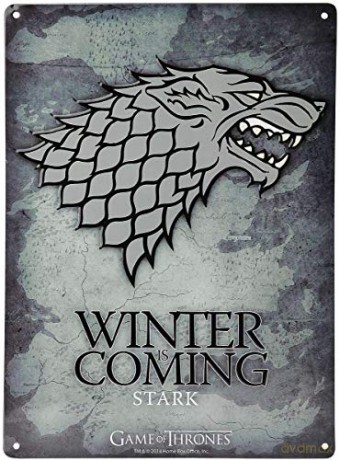 GAME OF THRONES Metal plate Stark (288) With hook (Gra o Tron)